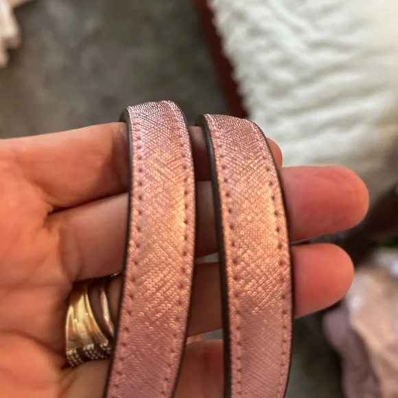 kate spade Metallic Rose Pink Glitter Tote with Wallet & Pouch - Picture 11 of 13